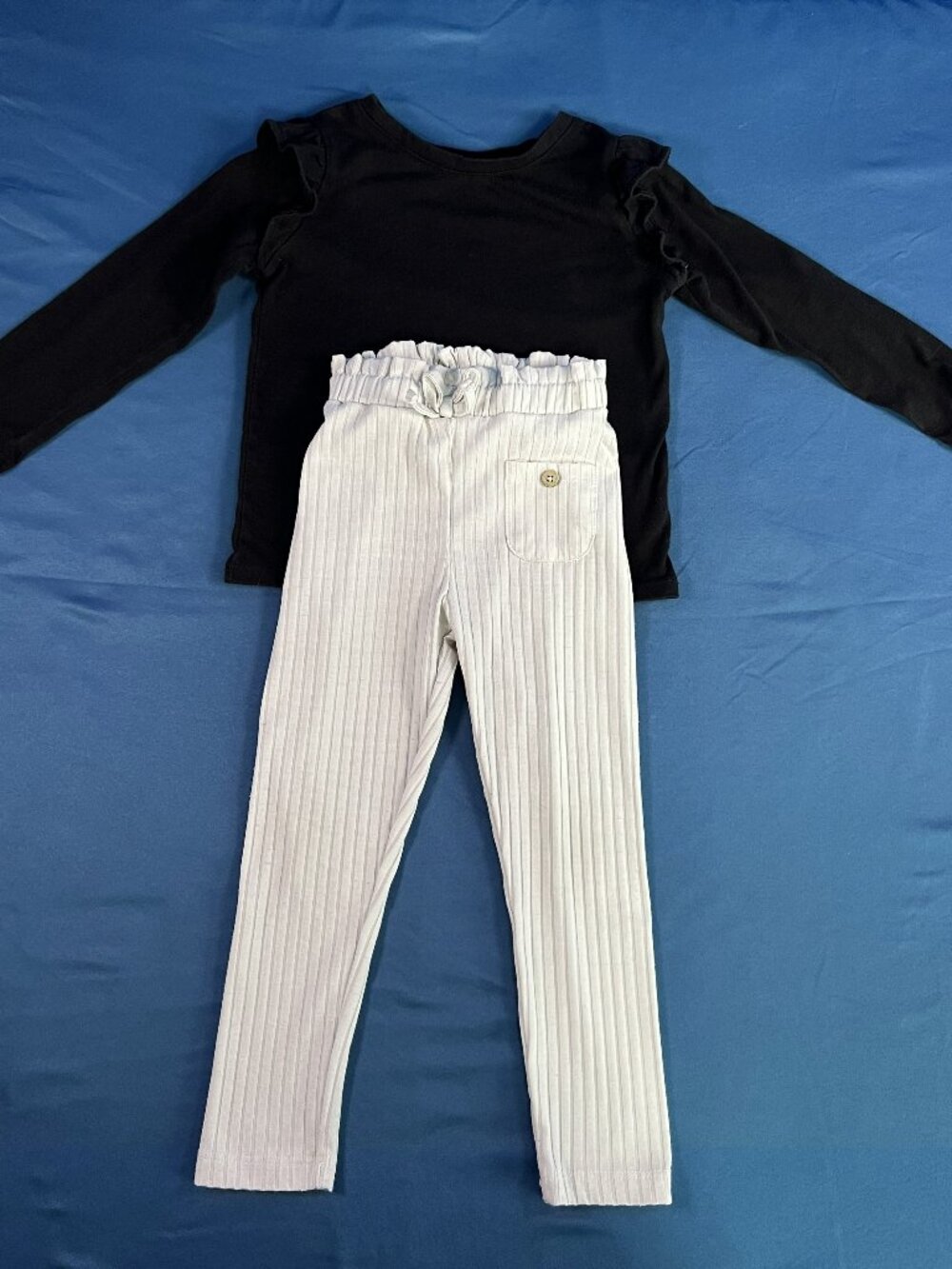 Jessica Simpson Black Long-Sleeve Shirt and Garanimals Cream/ Both 3T